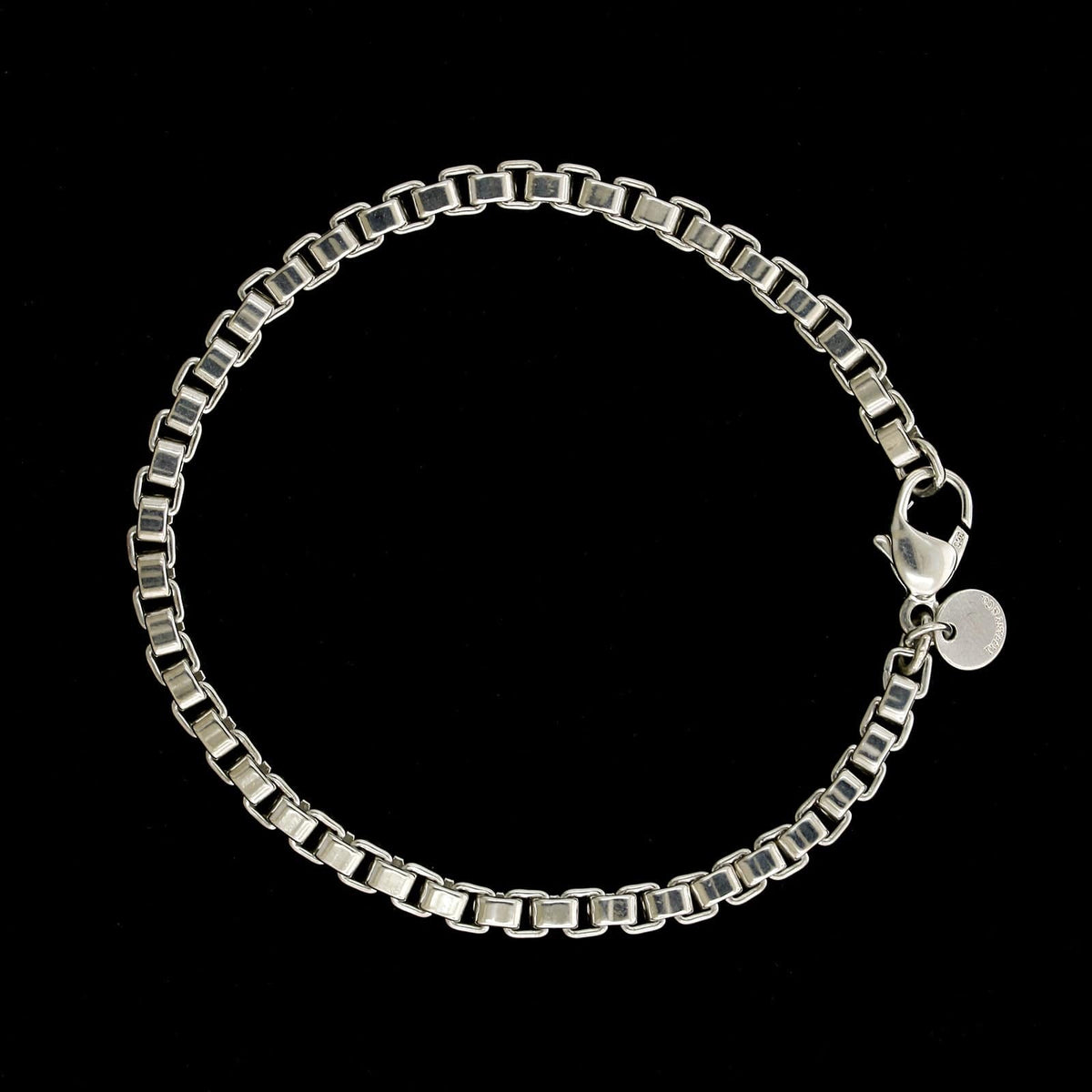 Tiffany & Co. Sterling Silver Estate Venetian Box Link Bracelet