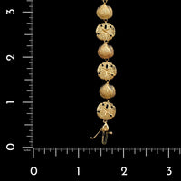 14K Yellow Gold Estate Shells and Sand Dollar Bracelet