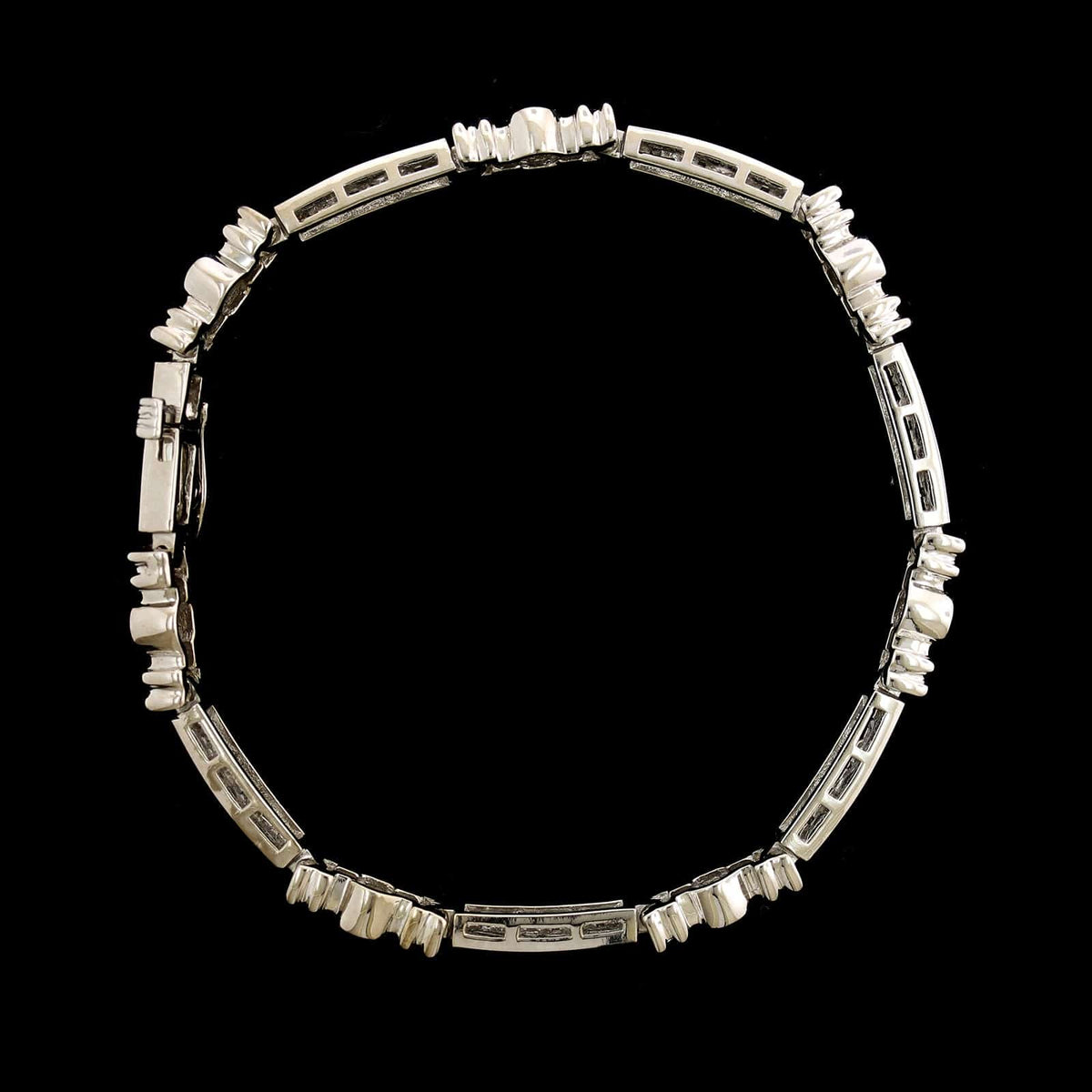 14K White Gold Estate Diamond Bracelet