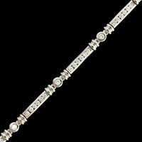 14K White Gold Estate Diamond Bracelet
