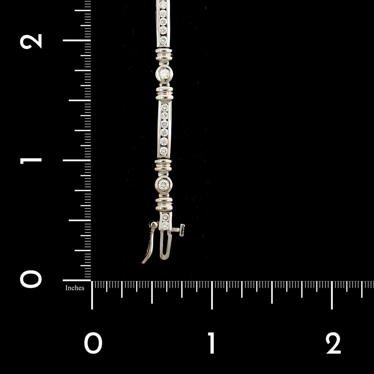 14K White Gold Estate Diamond Bracelet