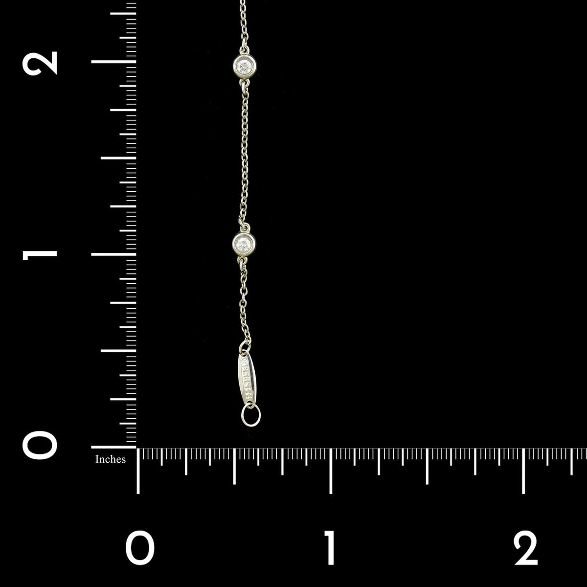 Tiffany & Co. Elsa Peretti Sterling Silver Estate Diamond by the Yard Bracelet