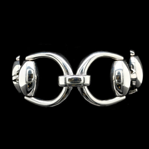 Gucci horse bit silver and brass bracelet | eBay