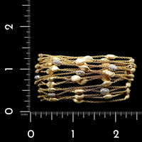 Marco Bicego 18K Yellow Gold Estate Siviglia 20 Row Diamond Pave Bracelet