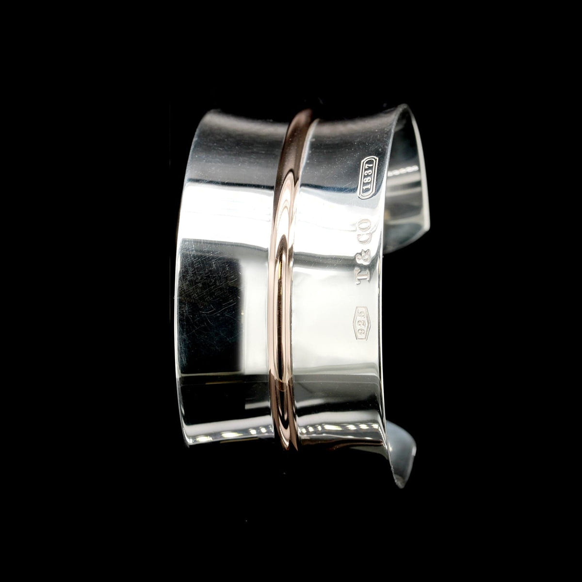 Tiffany & Co. Sterling Silver and Rubedo 1837 Cuff Bracelet