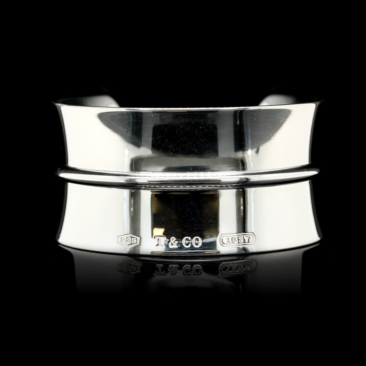 Tiffany & Co. Sterling Silver Estate 1837 Cuff Bracelet