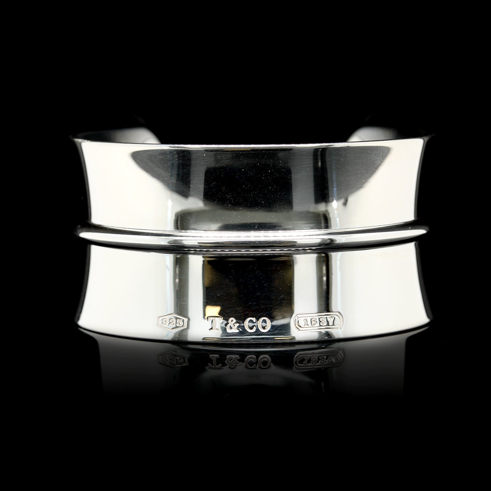 Tiffany & Co. Sterling Silver Estate 1837 Cuff Bracelet