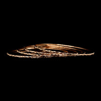 18K Yellow Gold Estate Set of Four Bangle Bracelets