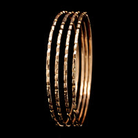 18K Yellow Gold Estate Set of Four Bangle Bracelets