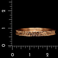 18K Yellow Gold Estate Set of Four Bangle Bracelets