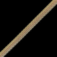 18K Tricolor Gold Estate Fancy Link Bracelet