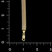 18K Tricolor Gold Estate Fancy Link Bracelet