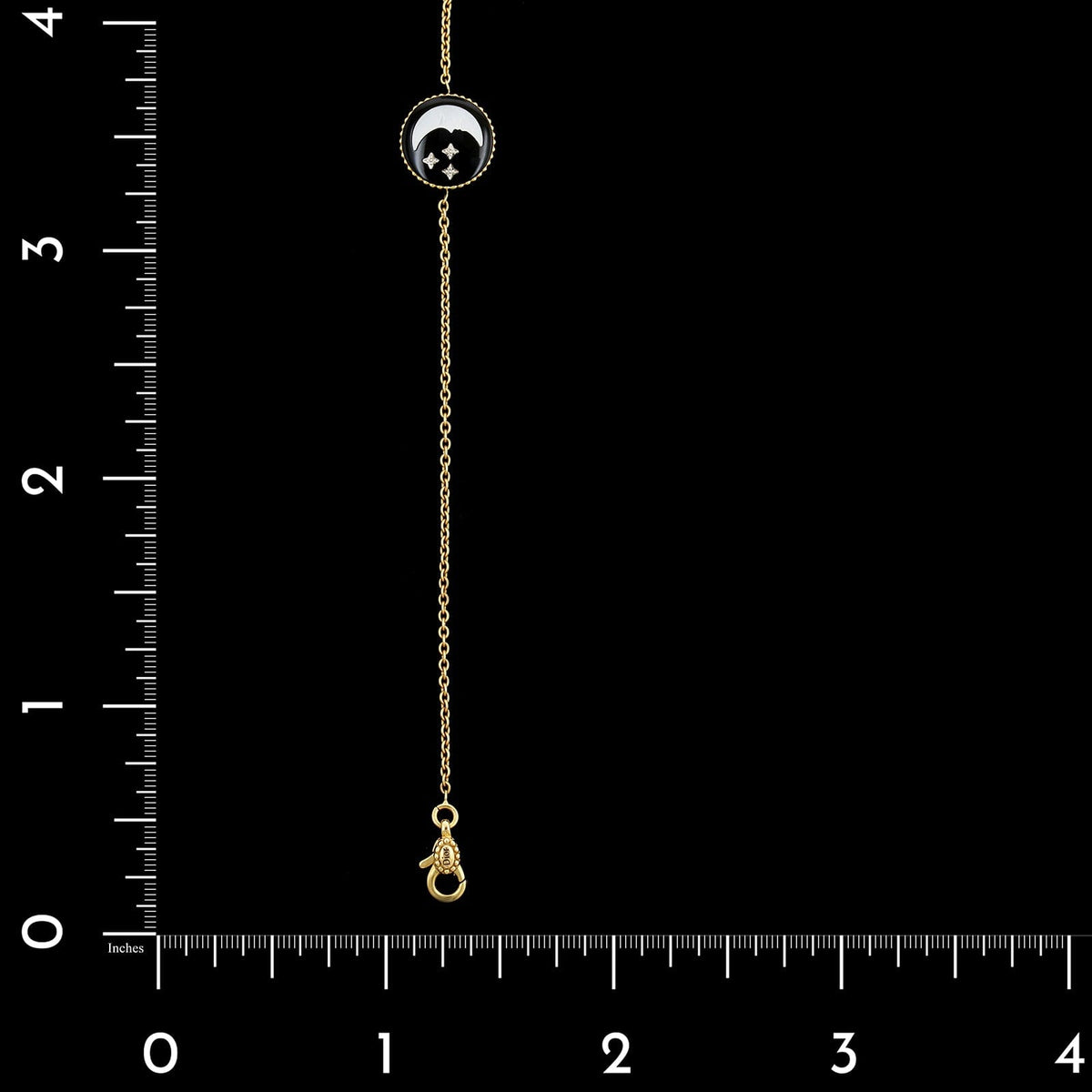 Dior 18K Yellow Gold Estate Mother of Pearl, Onyx and