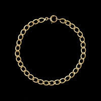 14K Yellow Gold Estate Fancy Link Chain Bracelet