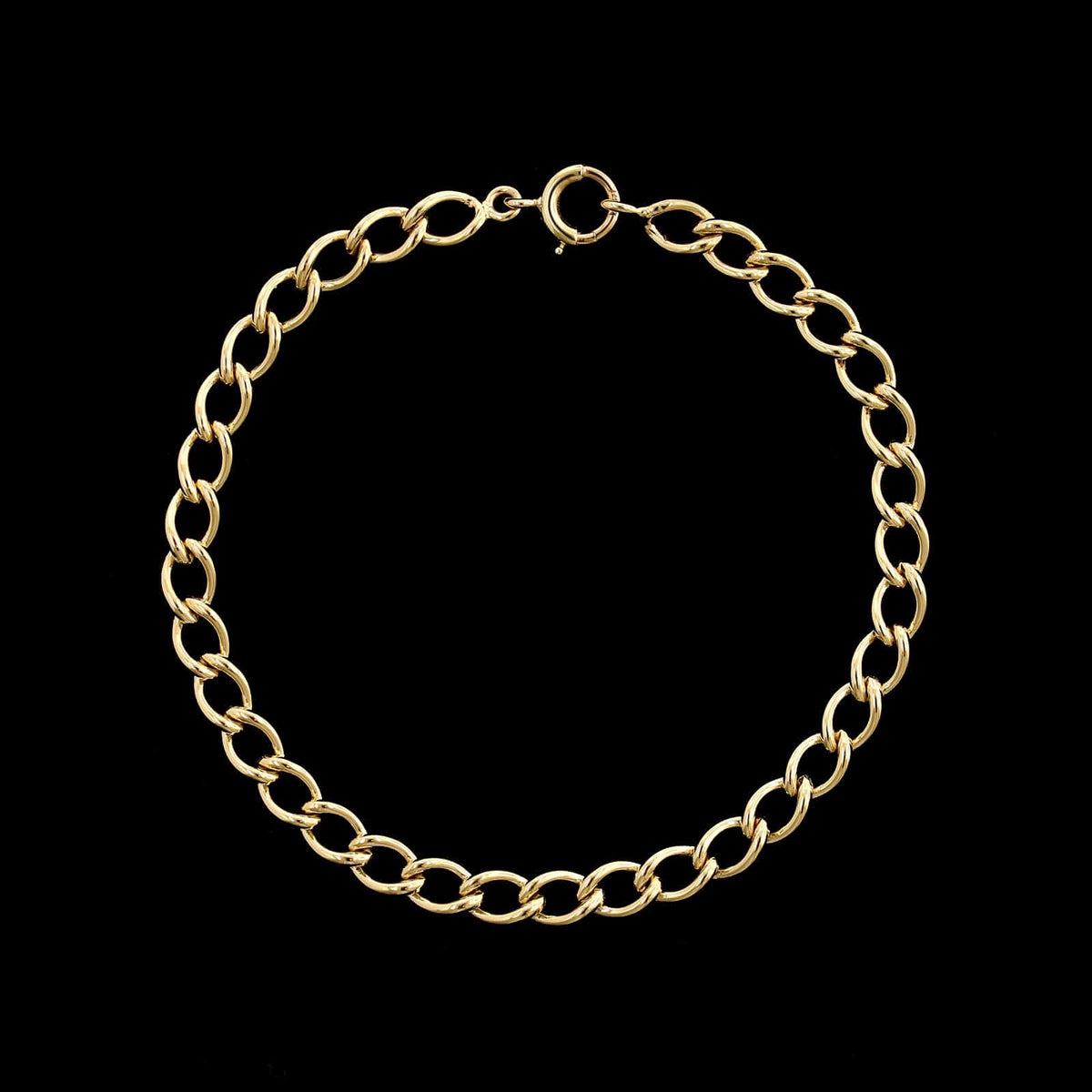 14K Yellow Gold Estate Fancy Link Chain Bracelet