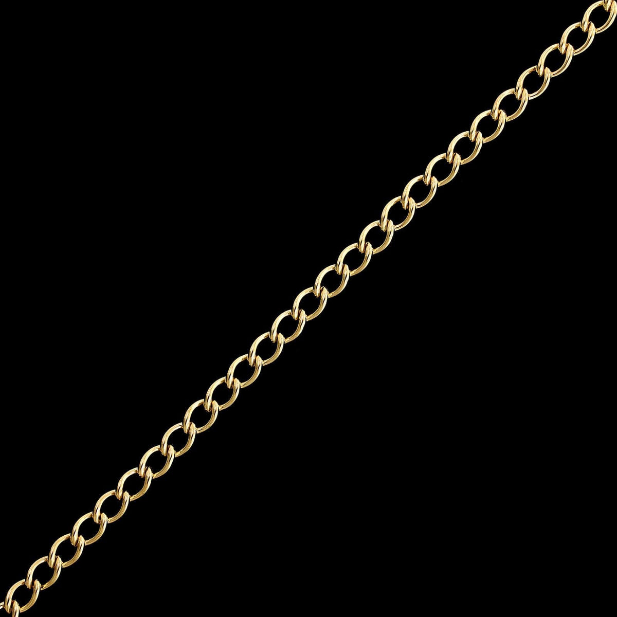 14K Yellow Gold Estate Fancy Link Chain Bracelet