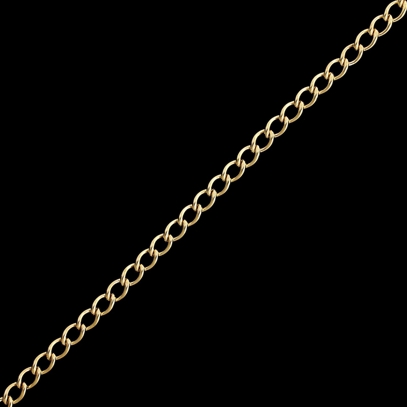 14K Yellow Gold Estate Fancy Link Chain Bracelet