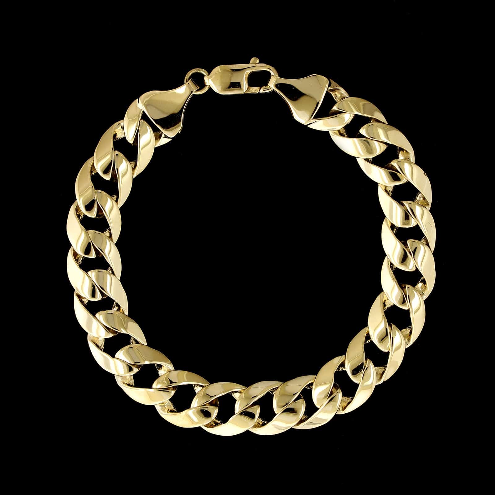 14K Yellow Gold Estate Curb Link Bracelet