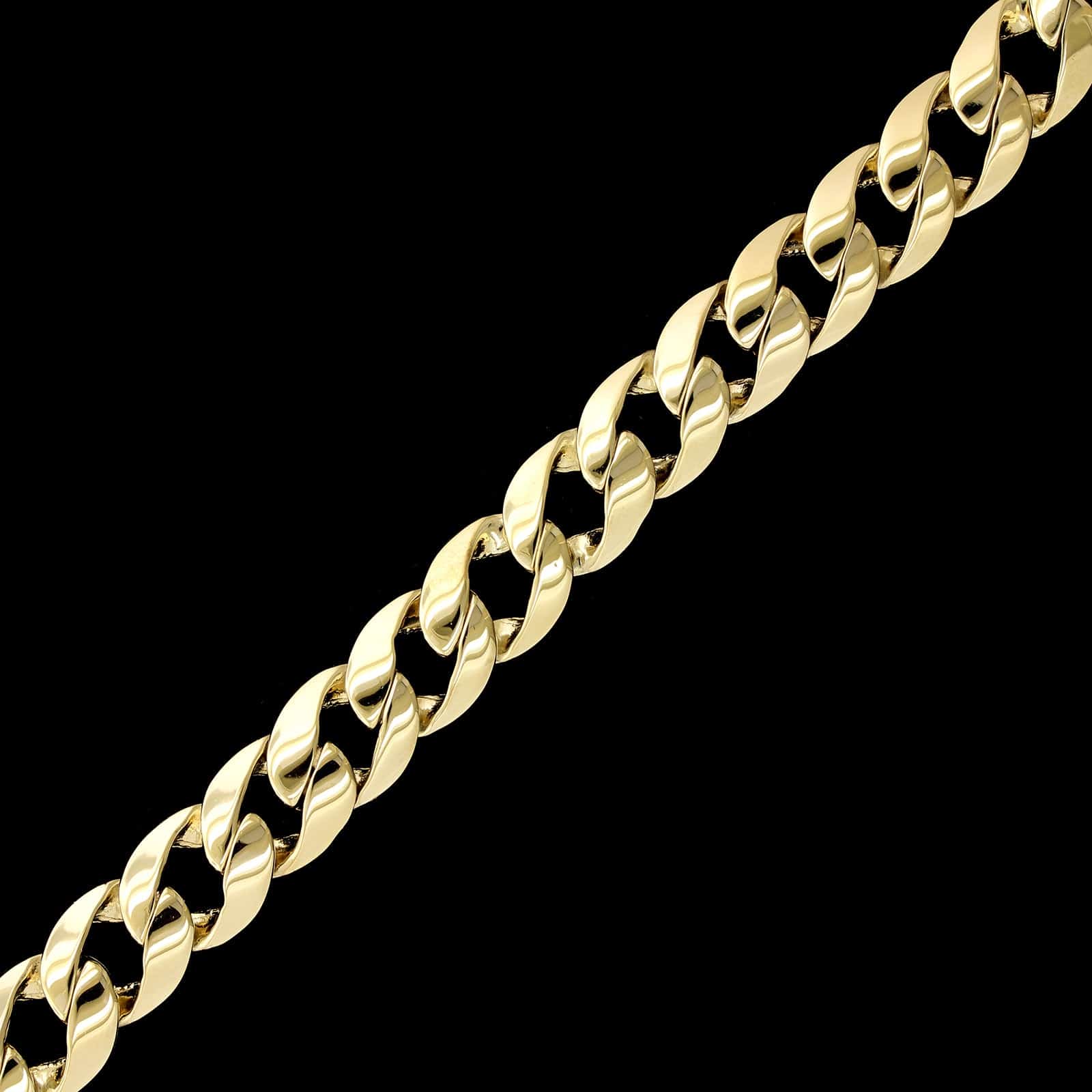 14K Yellow Gold Estate Curb Link Bracelet