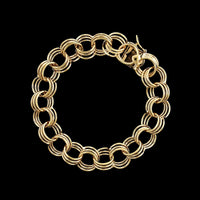 14K Yellow Gold Estate Charm Bracelet