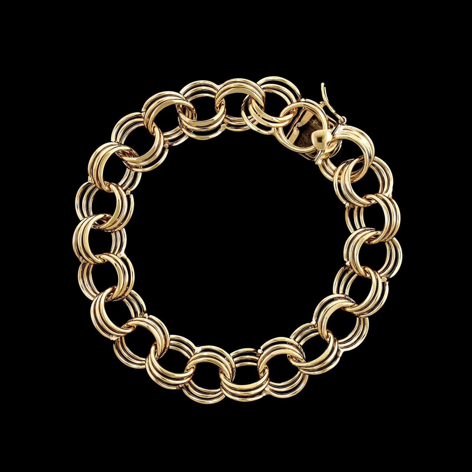 14K Yellow Gold Estate Charm Bracelet