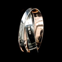 Tiffany & Co. Sterling Silver and Rubedo Estate 1837 Interlocking Circles Bangle Bracelet