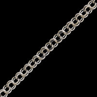 14K White Gold Estate Double Link Bracelet