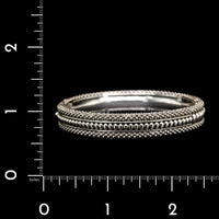 Lagos Sterling Silver and 18K Yellow Gold Estate Caviar Bangle