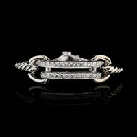 14K White Gold Estate Diamond Bracelet