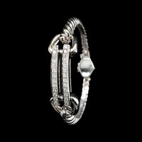14K White Gold Estate Diamond Bracelet
