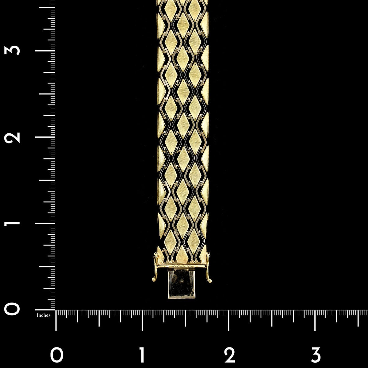 14K Two-tone Gold Estate Fancy Link Bracelet