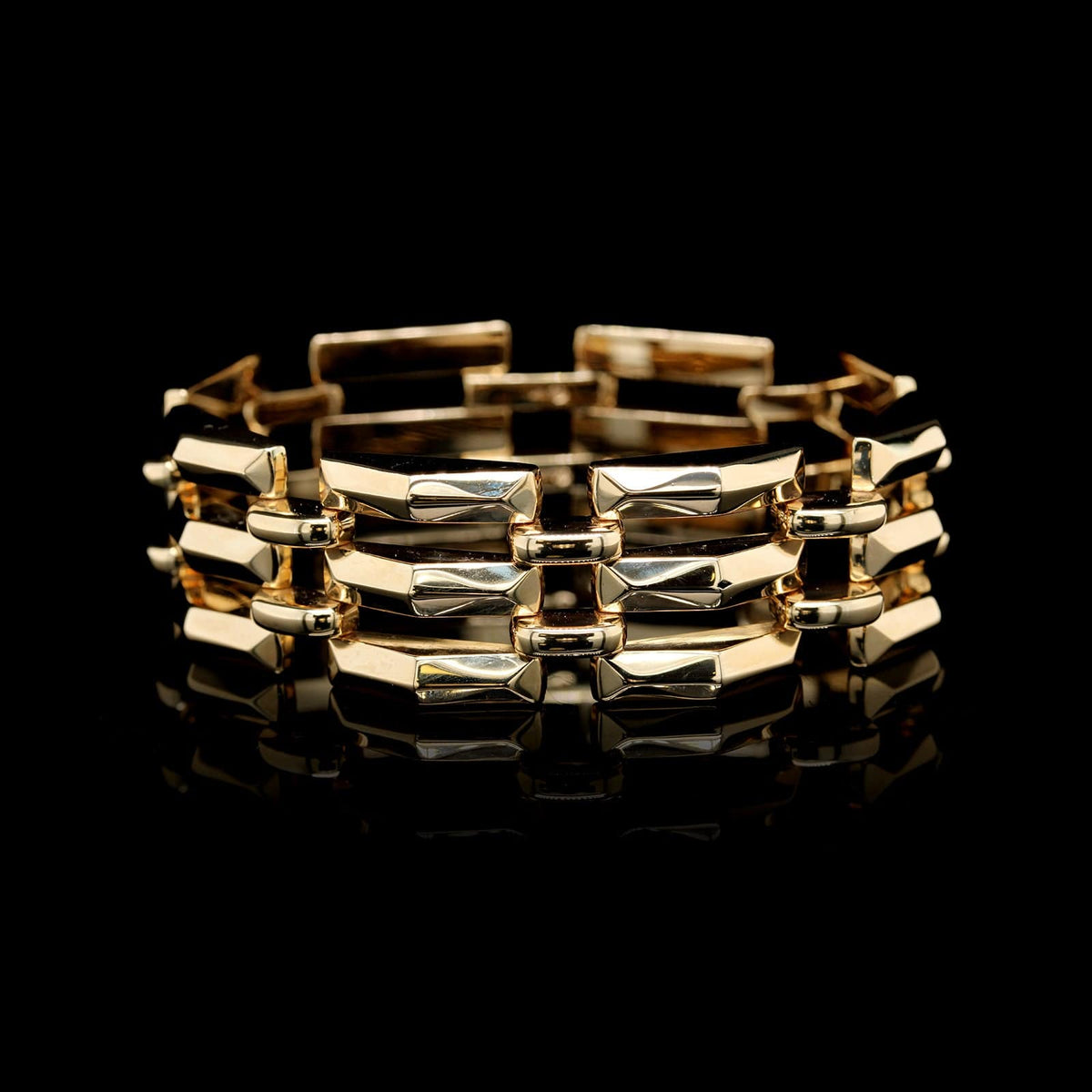 14K Yellow Gold Estate Fancy Link Bracelet