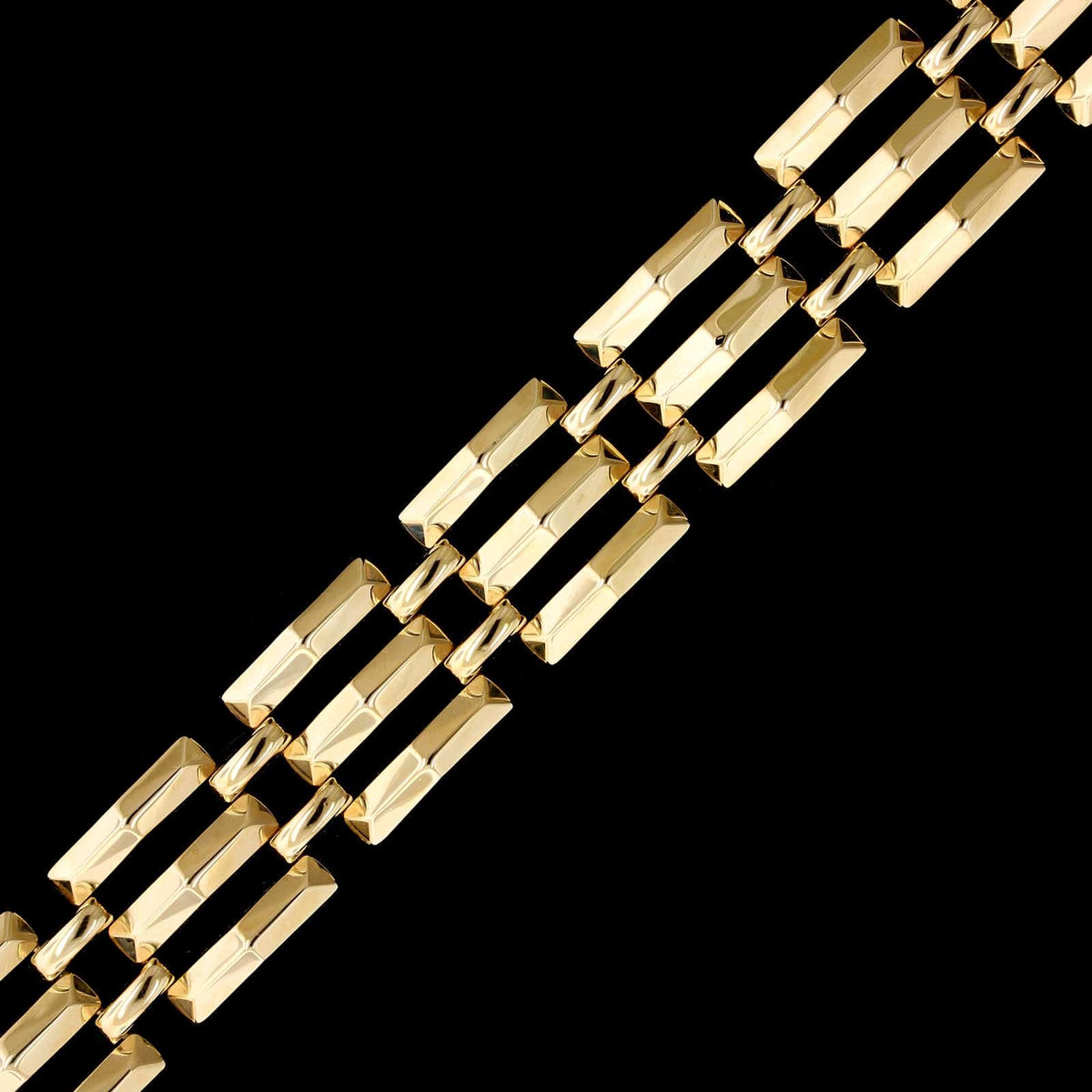 14K Yellow Gold Estate Fancy Link Bracelet