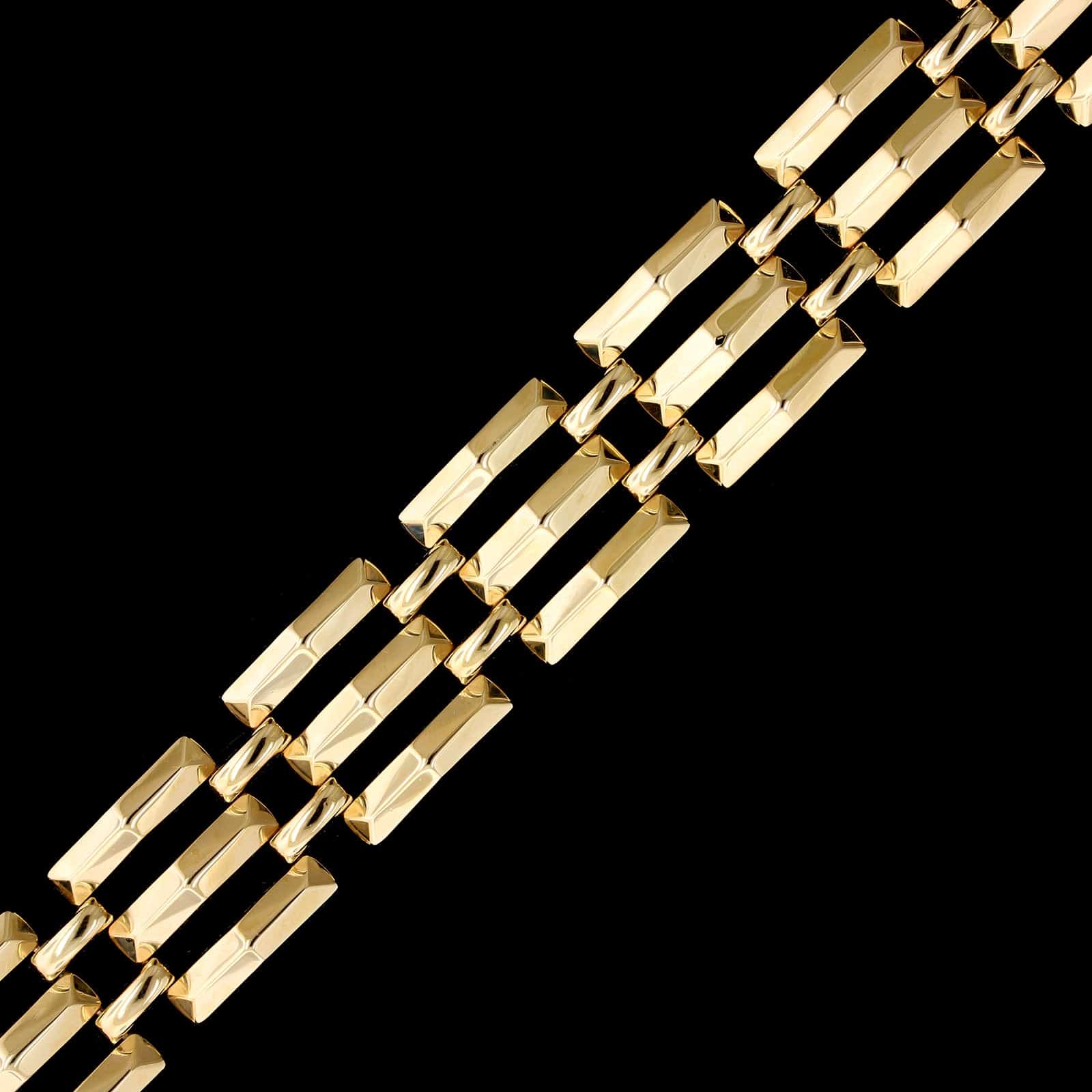 14K Yellow Gold Estate Fancy Link Bracelet