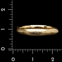 14K Yellow Gold Estate Engraved Bangle Bracelet