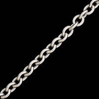14K White Gold Estate Oval Textured Link Bracelet