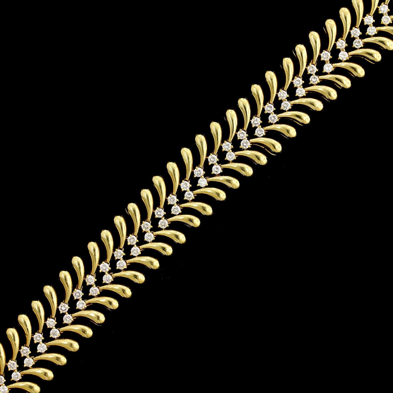18K Yellow Gold Estate Diamond Bracelet