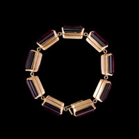 Retro 14K Rose Gold Estate Amethyst Bracelet