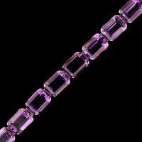 Retro 14K Rose Gold Estate Amethyst Bracelet