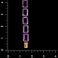 Retro 14K Rose Gold Estate Amethyst Bracelet