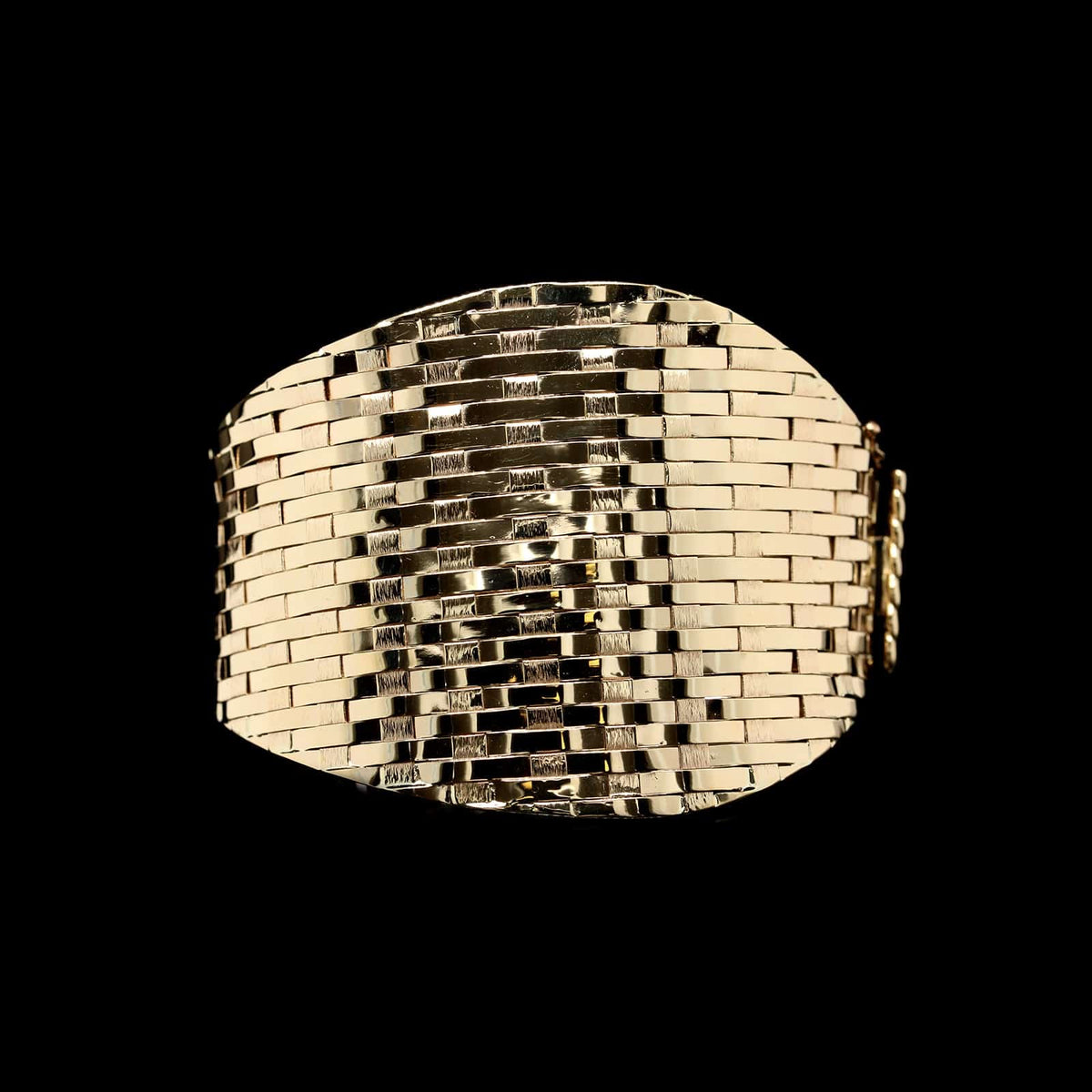 14K Yellow Gold Estate Woven Bangle Bracelet