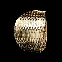 14K Yellow Gold Estate Woven Bangle Bracelet