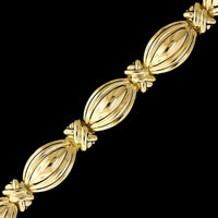 Hammerman Brothers 18K Yellow Gold Estate Dome Link Bracelet