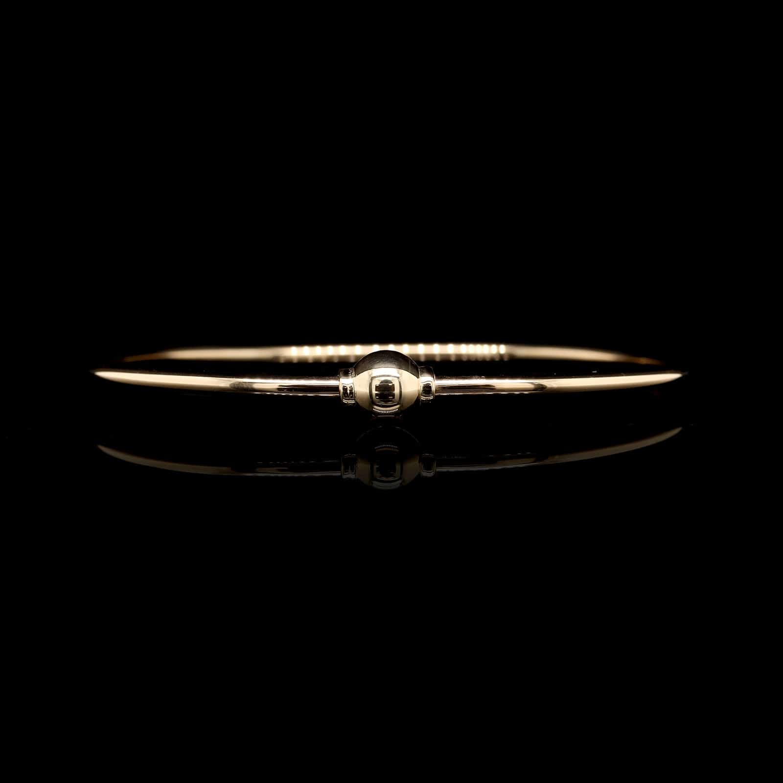 14K Yellow Gold Estate Cape Cod Single Ball Bracelet