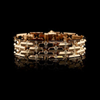 18K Rose Gold Estate Fancy Link Bracelet
