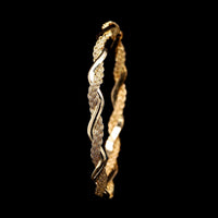 18K Yellow Gold Estate Twist Bangle Bracelet