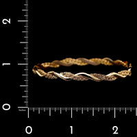 18K Yellow Gold Estate Twist Bangle Bracelet
