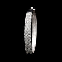 14K White Gold Estate Diamond Bangle