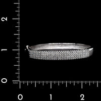 14K White Gold Estate Diamond Bangle