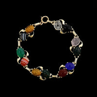 14K Yellow Gold Estate Scarab Bracelet